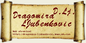 Dragomira LJubenković vizit kartica